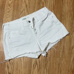 White Raw hem denim Old Navy shorts